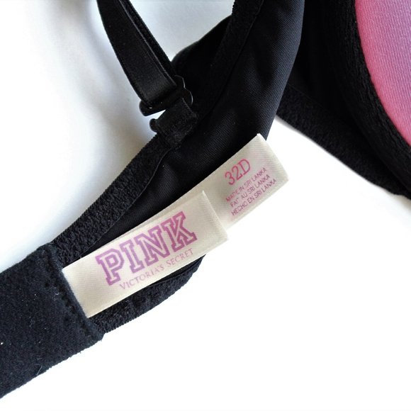 PINK Victoria's Secret Bra 32D Heather Gray Wear Everywhere Push Up U/W Padded - Picture 5 of 9
